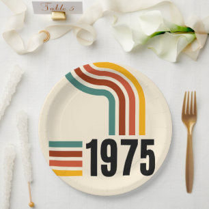 Assiettes En Carton 1975 Poster vintage rétro 50e anniversaire