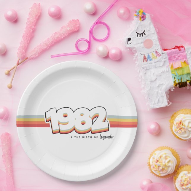 Assiettes En Carton 1982 The birth of legends (Fête)