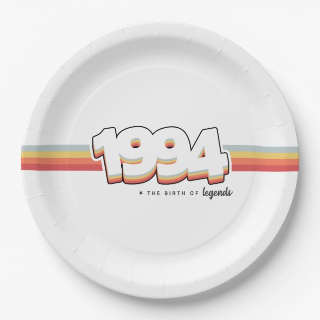 Assiettes En Carton 1994 La naissance des légendes (Devant)
