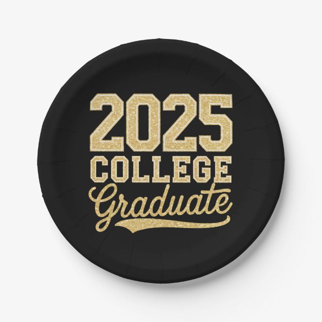 Assiettes En Carton 2025 College Graduate Graduate School Senior (Devant)