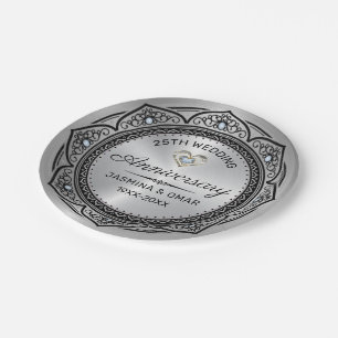 Assiettes En Carton 25e anniversaire de mariage modèle islamique desig