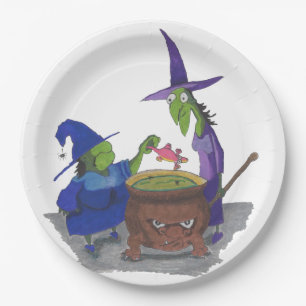 Assiettes En Carton 2 brewing up potion à Cauldron Halloween
