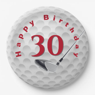 Assiettes En Carton 30e anniversaire Golf Ball Design Plaque en papier