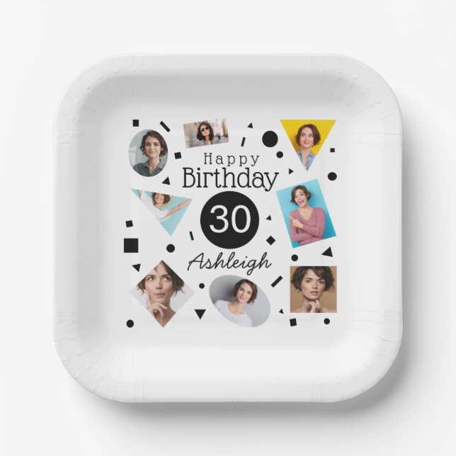 Assiettes En Carton 30e Anniversaire Papier Party Plaque (Recto)