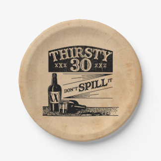 Assiettes En Carton 30ème Plats d'anniversaire