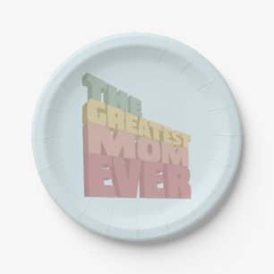 Assiettes En Carton 3D Greatest Mom Ever design