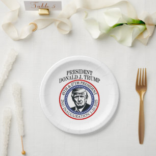 Assiettes En Carton 47e président Donald Trump - Inauguration Keepsaké