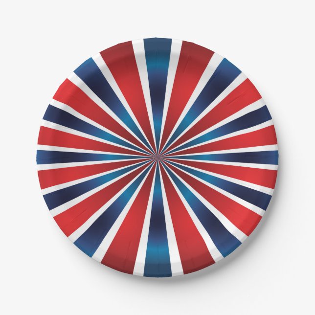 Assiettes En Carton 4 juillet (Devant)