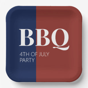 Assiettes En Carton 4 juillet
