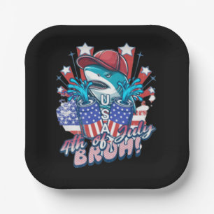 Assiettes En Carton 4 juillet de requin bruh