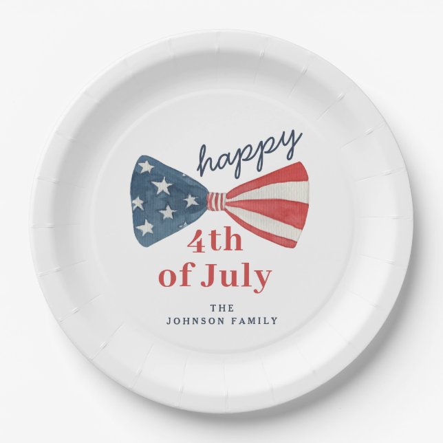Assiettes En Carton 4 juillet Joyeux (Devant)