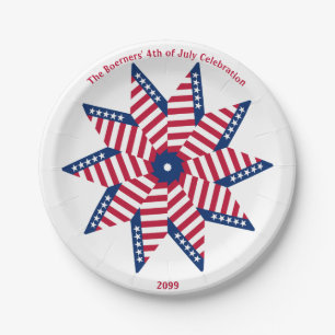 Assiettes En Carton 4 juillet Plaques de papier pour amoureux patrioti