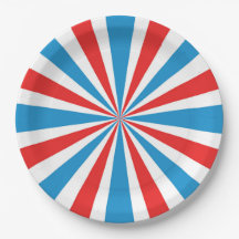 4 juillet Sunburst rouge, blanc et bleu