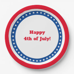 Assiettes En Carton 4th of July Party Decor Red White Blue