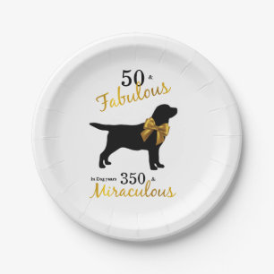 Assiettes En Carton 50 et fabuleux - Amoureux des chiens Black Gold Cu