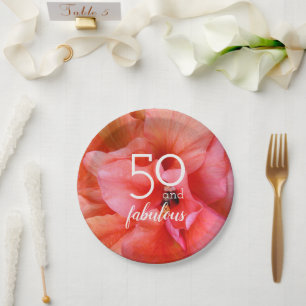 Assiettes En Carton 50 et Fabulous Flower Photo Anniversday Party
