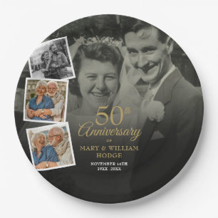 Assiettes En Carton 50e anniversaire du Mariage 5 photo Collage