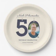 50e anniversaire Elegant Beige Vintage Photo perso