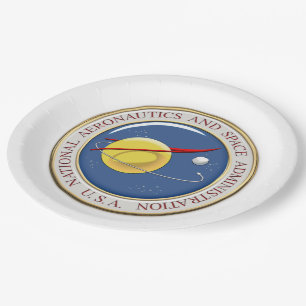 Assiettes En Carton [510] Emblème de la NASA [3D]