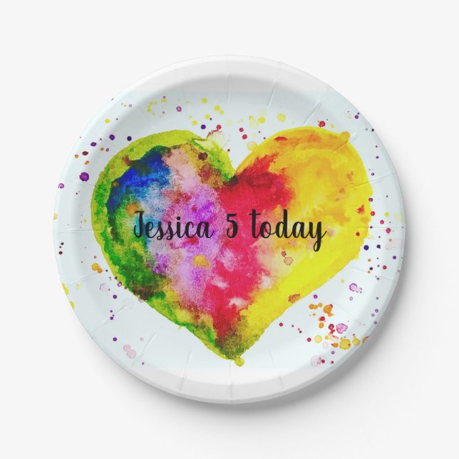 Assiettes En Carton 5 aujourd'hui Plaques de fête d'anniversaire (Devant)
