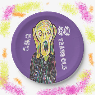 Assiettes En Carton 60e fête d'anniversaire 60 ans