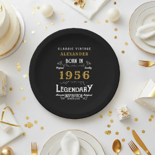 Assiettes En Carton 70e anniversaire 1956 légendaire Rétro