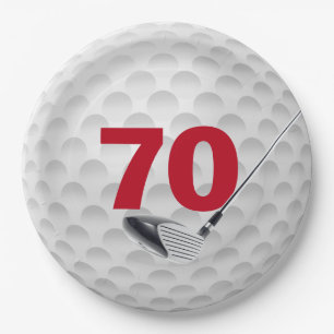 Assiettes En Carton 70e anniversaire Golf Ball Design Plaque en papier