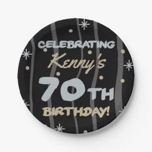 Assiettes En Carton 70th Birthday Party Ajouter votre nom