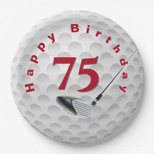 Assiettes En Carton 75e anniversaire Golf Ball Design Plaque en papier