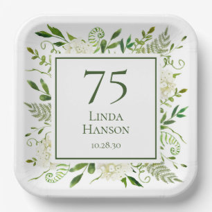 Assiettes En Carton 75e anniversaire Hydrangeas blanches
