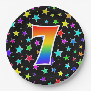 Assiettes En Carton 7e événement : Bold, amusant, coloré Rainbow 7