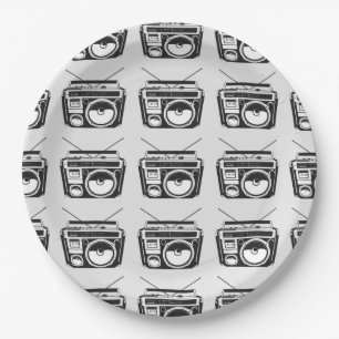 Assiettes En Carton 80s Boombox