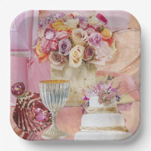Assiettes En Carton 8 Plaques en papier de taille dîner avec gâteau, g