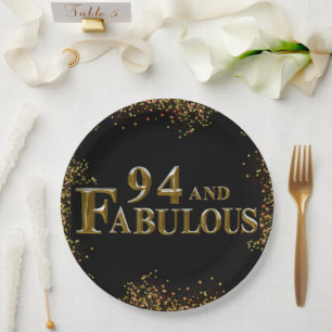 Assiettes En Carton 94e anniversaire