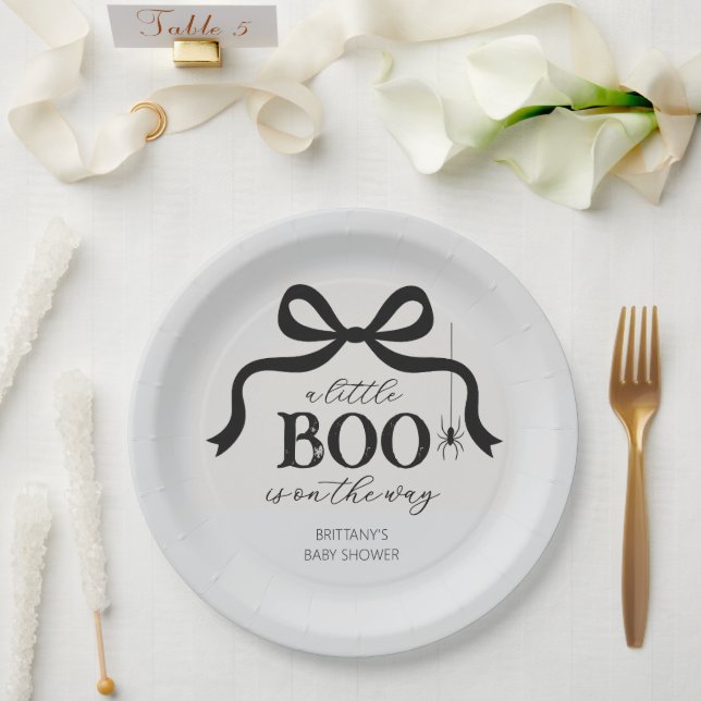 Assiettes En Carton A Little Boo Halloween Baby Shower (Mariage)