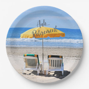 Assiettes En Carton Aah...Retraite, une journée à la plage