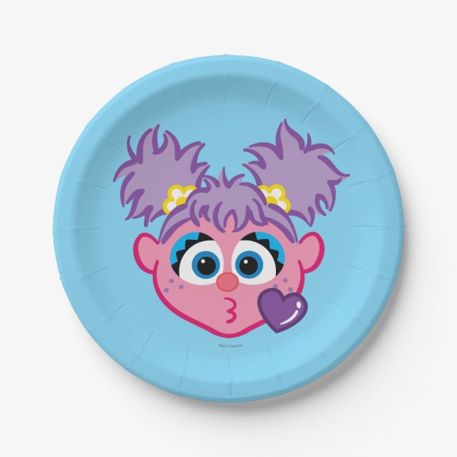 Assiettes En Carton Abby Face Jeter un baiser (Devant)