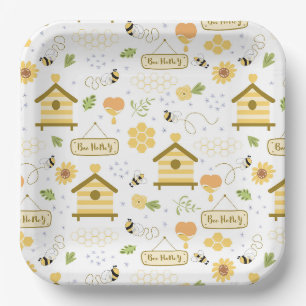 Assiettes En Carton Abeille