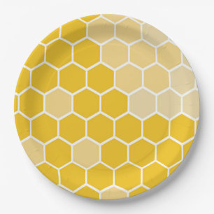 Assiettes En Carton Abeille de miel Plaques de fête à thème