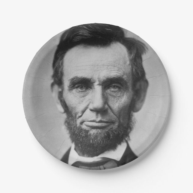Assiettes En Carton Abraham Lincoln (Devant)