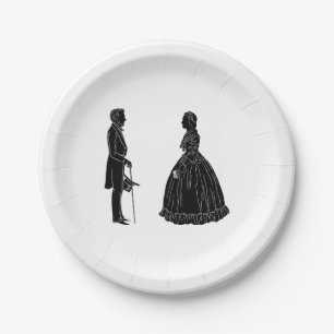 Assiettes En Carton abraham lincoln mary todd lincoln silhouette