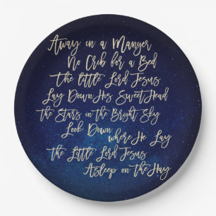 Assiettes En Carton Absolument un maître Noël Carol Midnight Blue