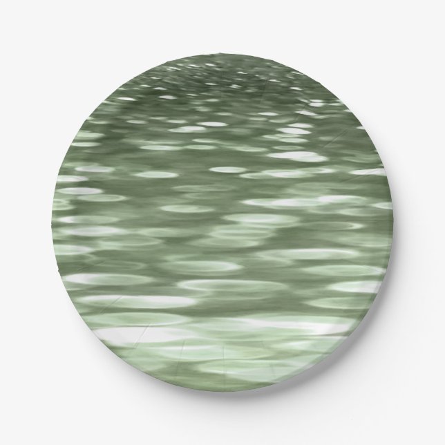 Assiettes En Carton Abstract #3: Olive green blur (Devant)