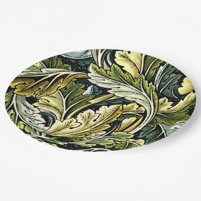Assiettes En Carton Acanthus, un motif de William Morris, (Angle)