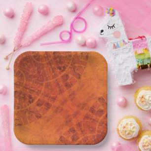 Assiettes En Carton Acceptation   Médaillons de saumons rouges orange 