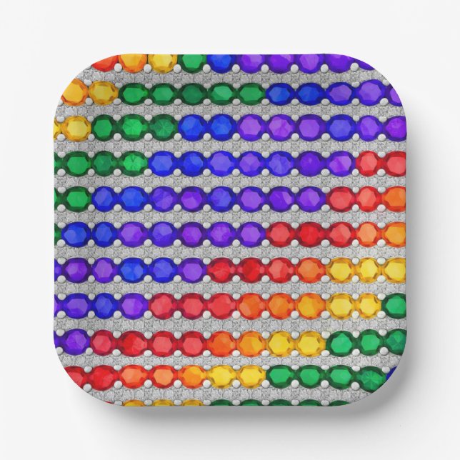 Assiettes En Carton 🌈Acclamations LGBTQ+ ! Entrelacé dans la Fierté (Recto)
