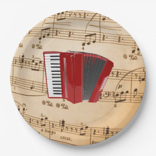 Assiettes En Carton Accordion Music, design populaire,