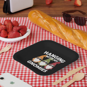 Assiettes En Carton Accrochage Avec Mes Gnomes Drôle de Nain de Jardin