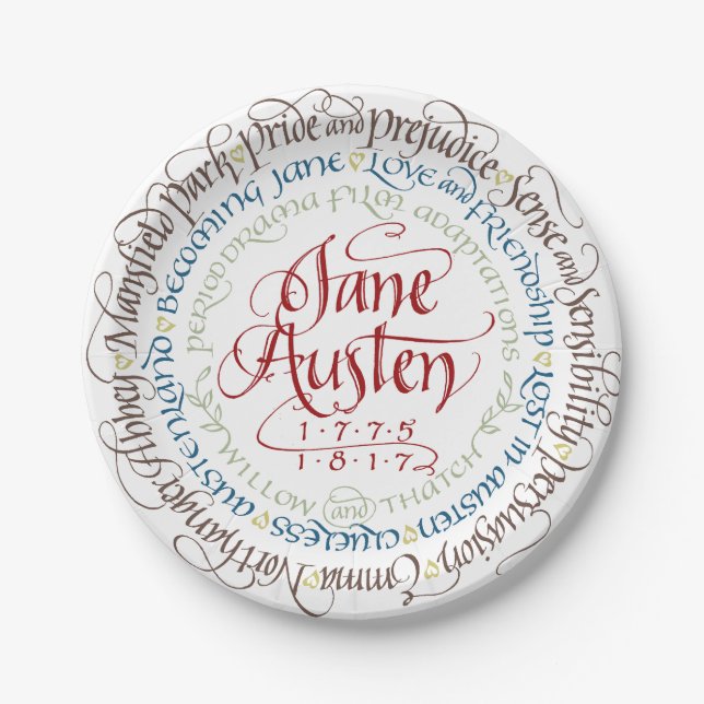 Assiettes En Carton Adaptations de drame de période de Jane Austen de (Devant)