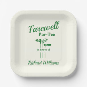 Assiettes En Carton Adieu Retraite Golf Clubs Theme Par Tee